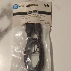 Onn Black HDMI Cable 4ft